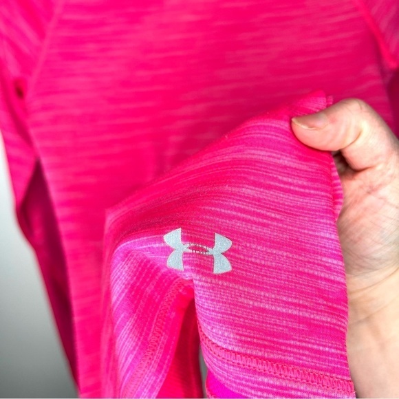 Under Armour Long Sleeve Hot Pink Turtle Neck Fitted Athletic Shirt Size Medium - Picture 6 of 14
